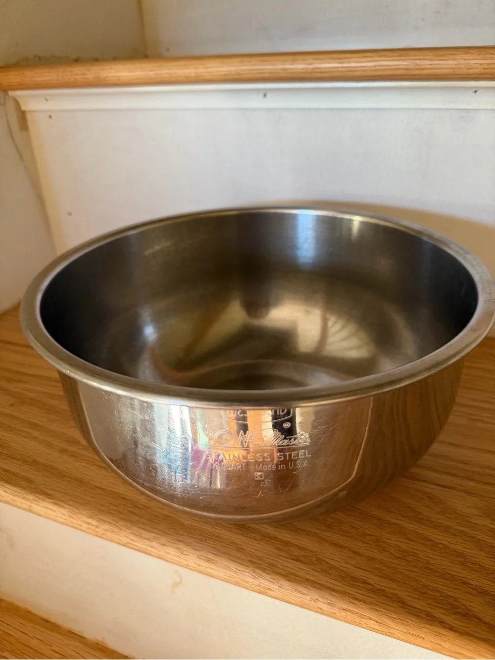 West Bend Bowl Master Stainless Steel Bowl 3-1/2 Qt Mixing Bowl 9” Made in USA